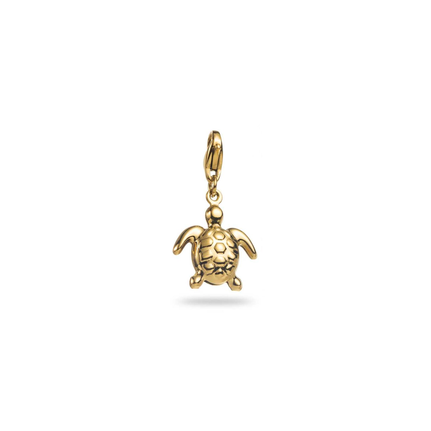 Charms tortue Lahafa en acier inoxydable doré – bijou Bahari