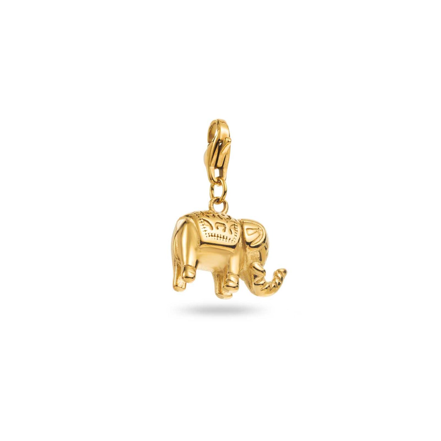Charms éléphant Chang en acier inoxydable doré – bijou Bahari