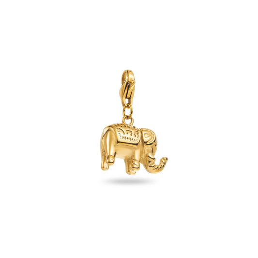 Charms éléphant Chang en acier inoxydable doré – bijou Bahari
