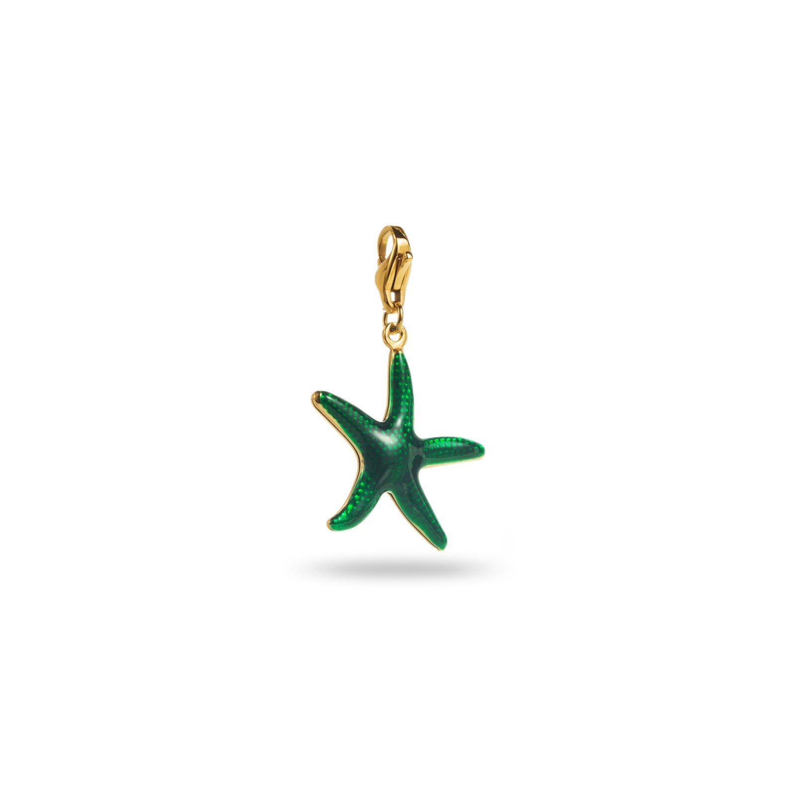 Charms étoile de mer Najma en acier inoxydable doré vert – bijou Bahari